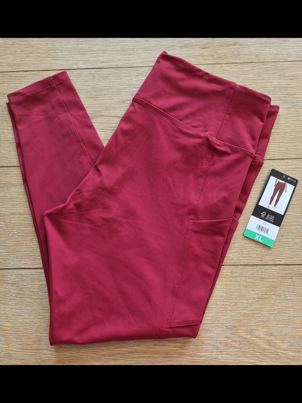 Eddie Bauer Deep Red High-Waist Pocket Leggings